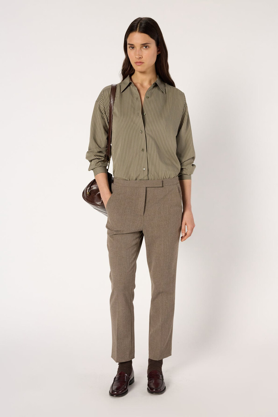 pantalón recto con espalda elástica - celia