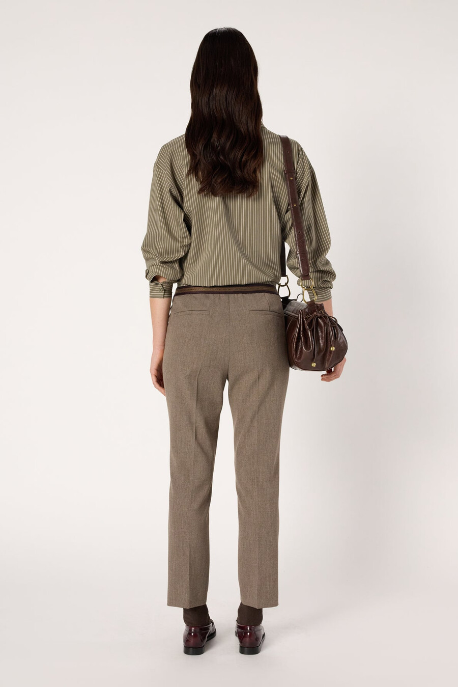 pantalón recto con espalda elástica - celia
