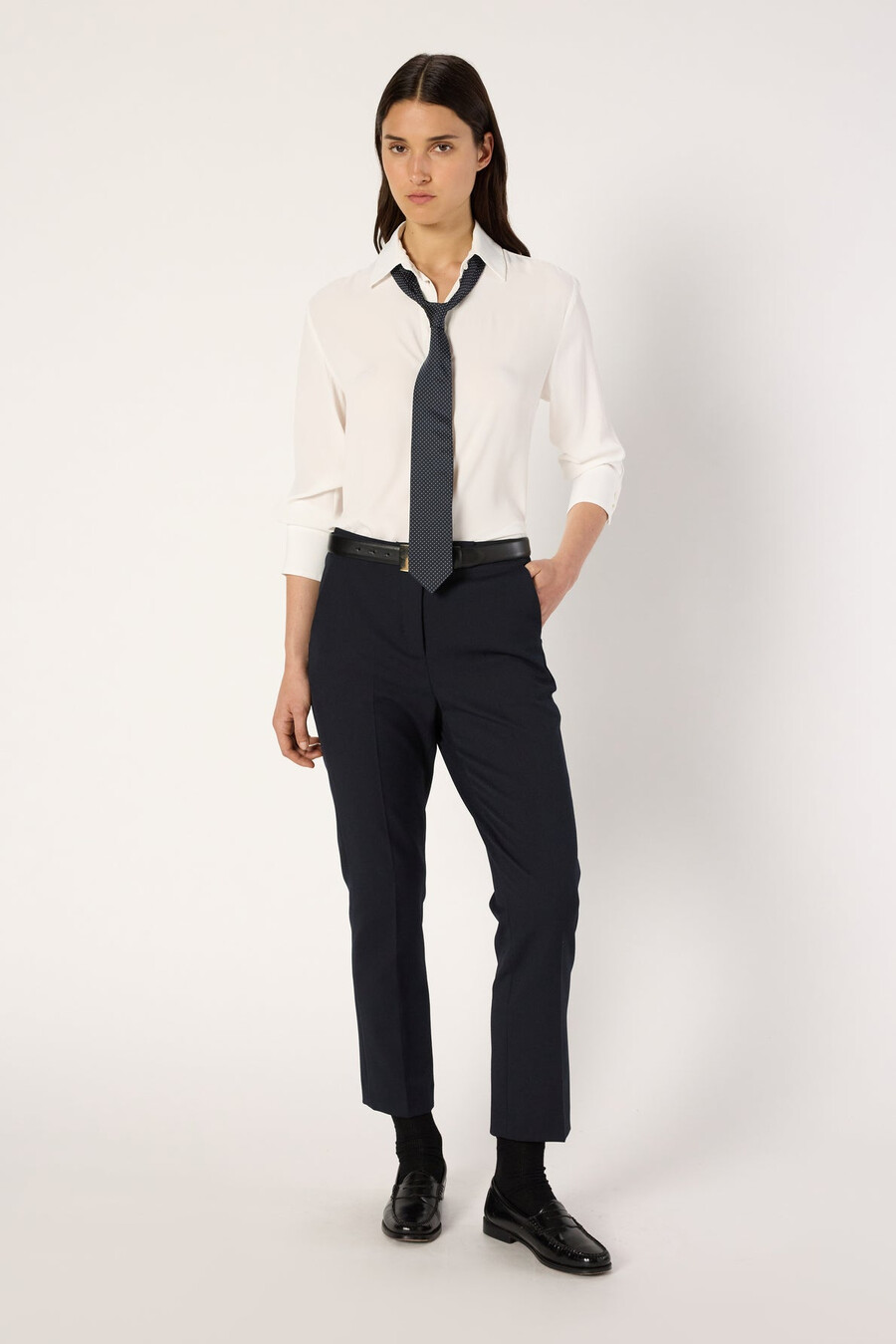 pantalón recto con espalda elástica - celia