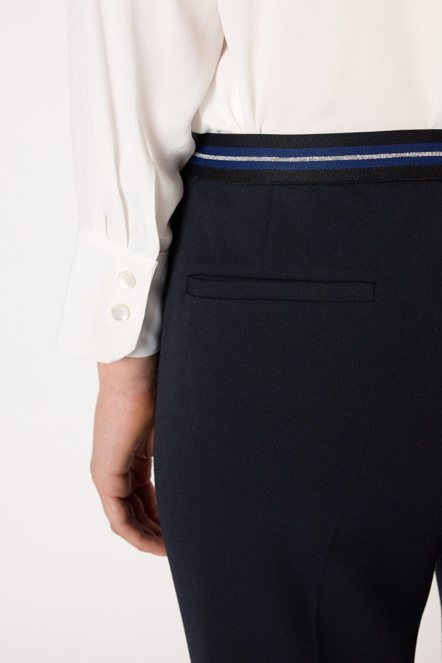 pantalón recto con espalda elástica - celia