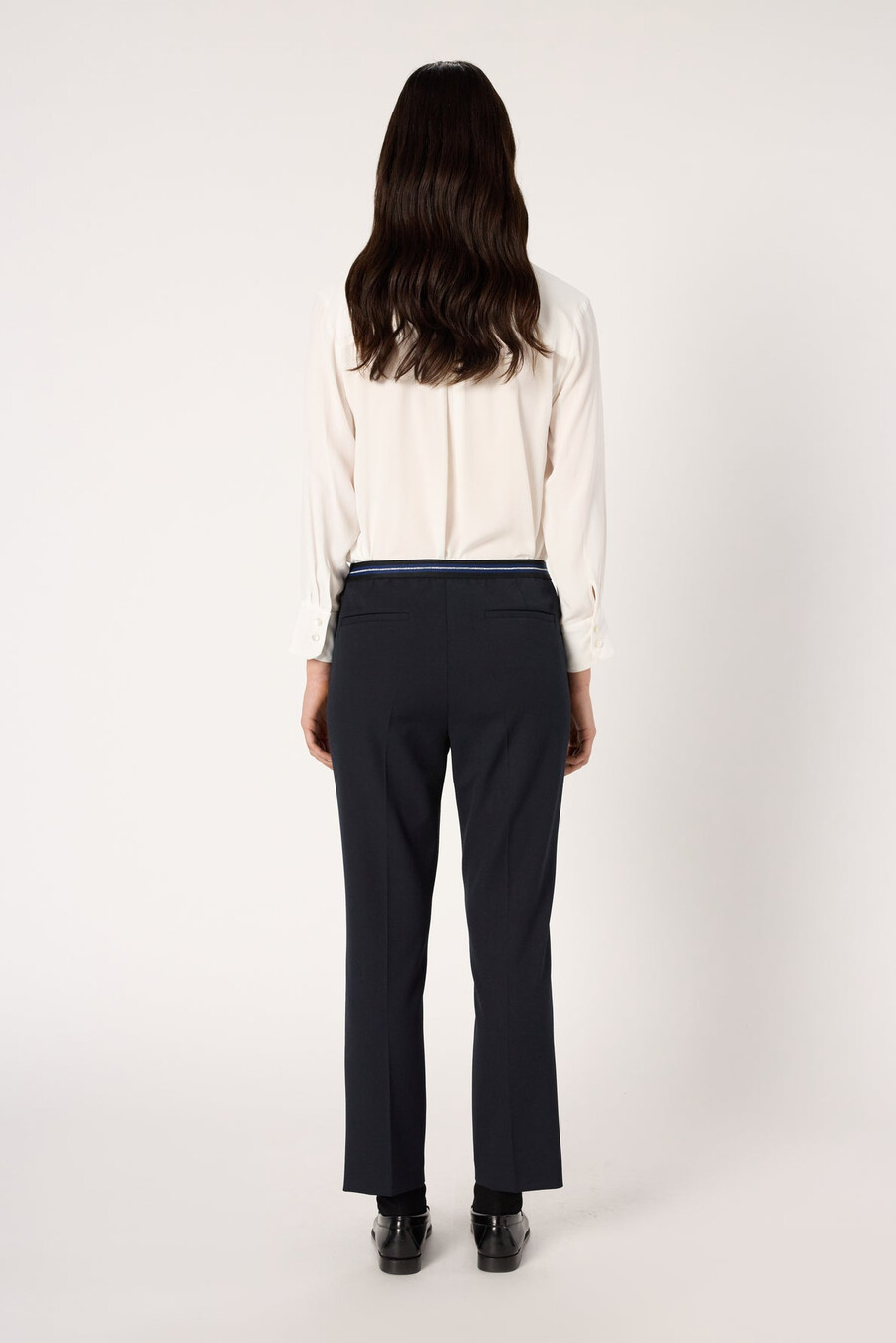 pantalón recto con espalda elástica - celia