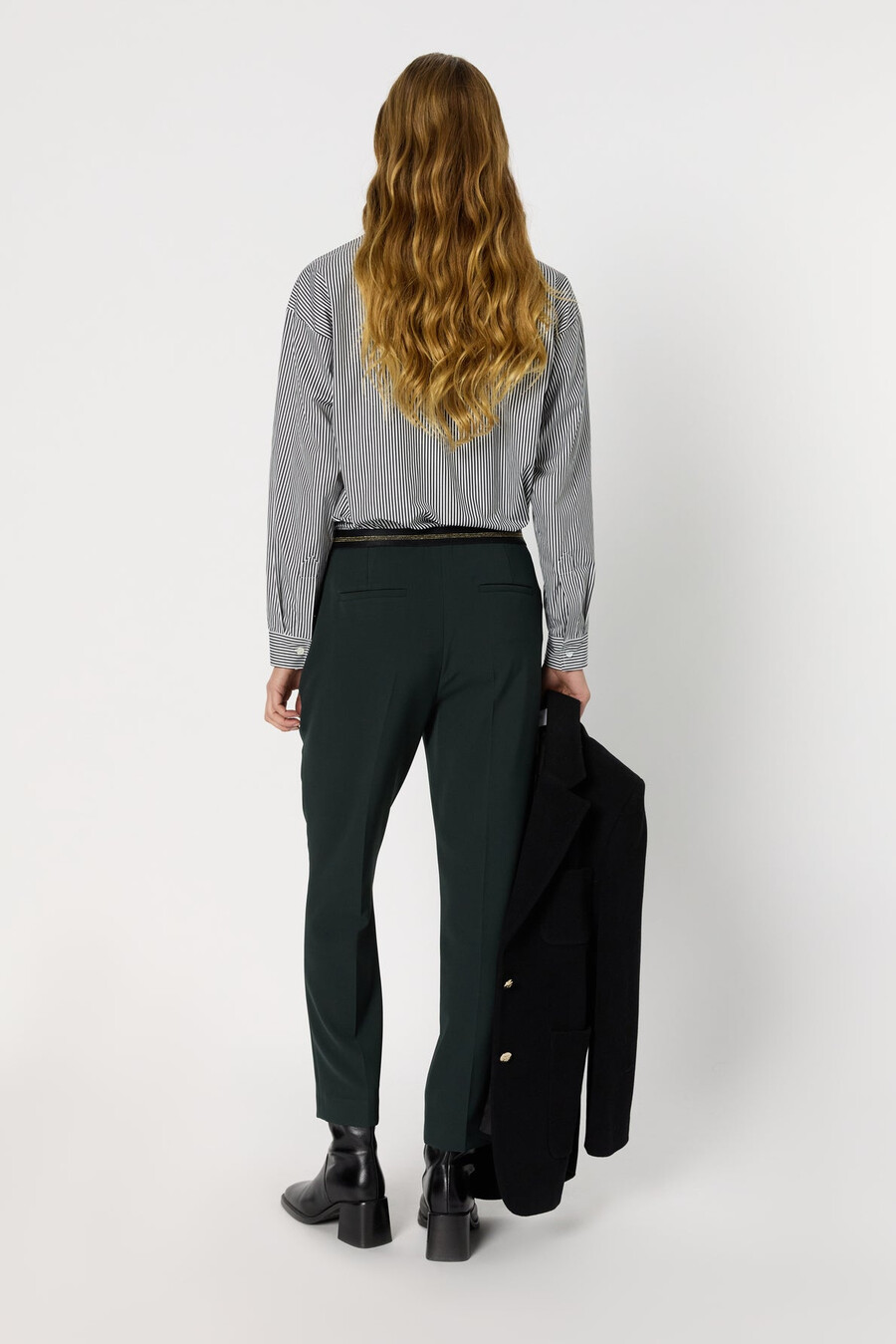 pantalón recto con espalda elástica - cora