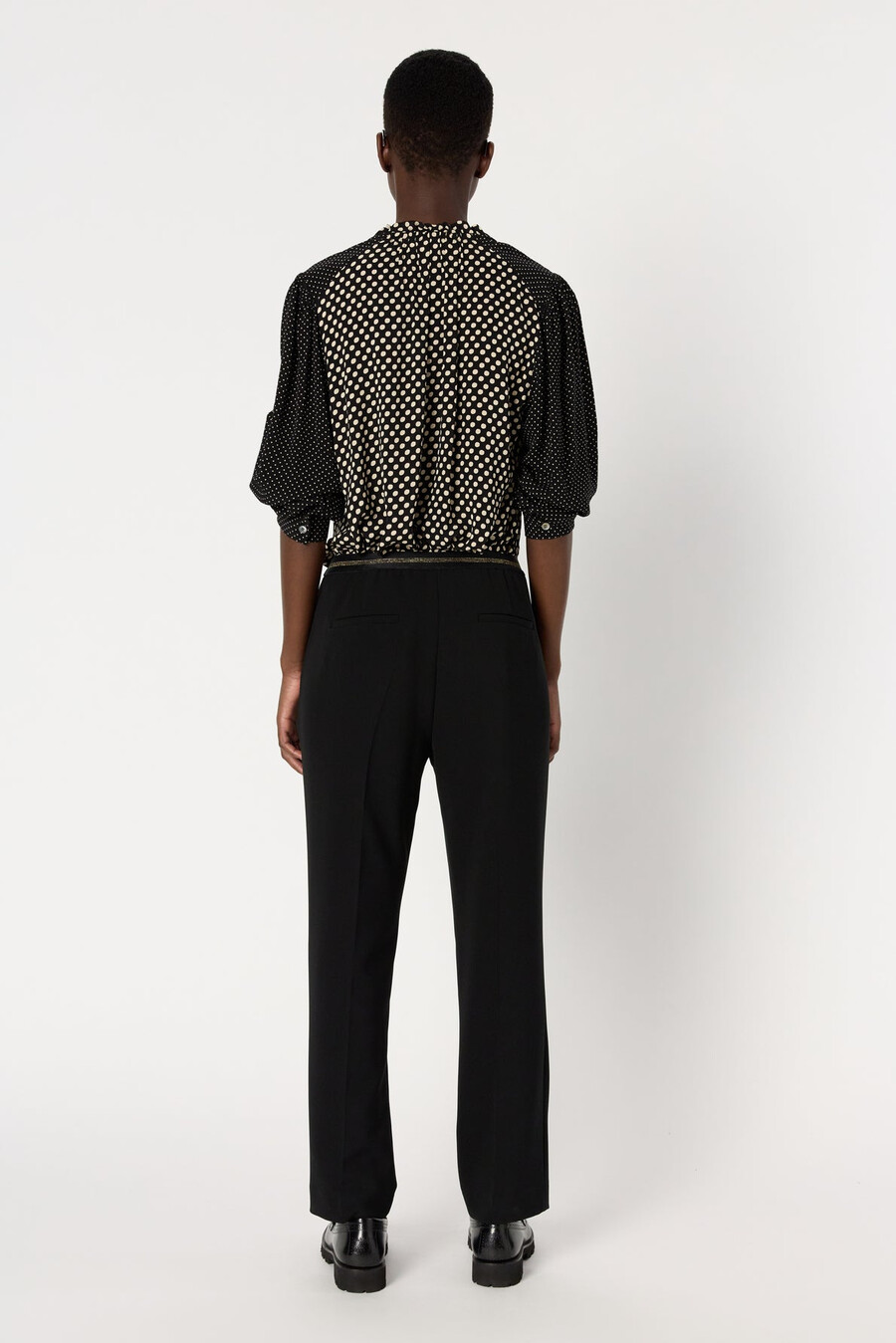 pantalón recto con espalda elástica - cora