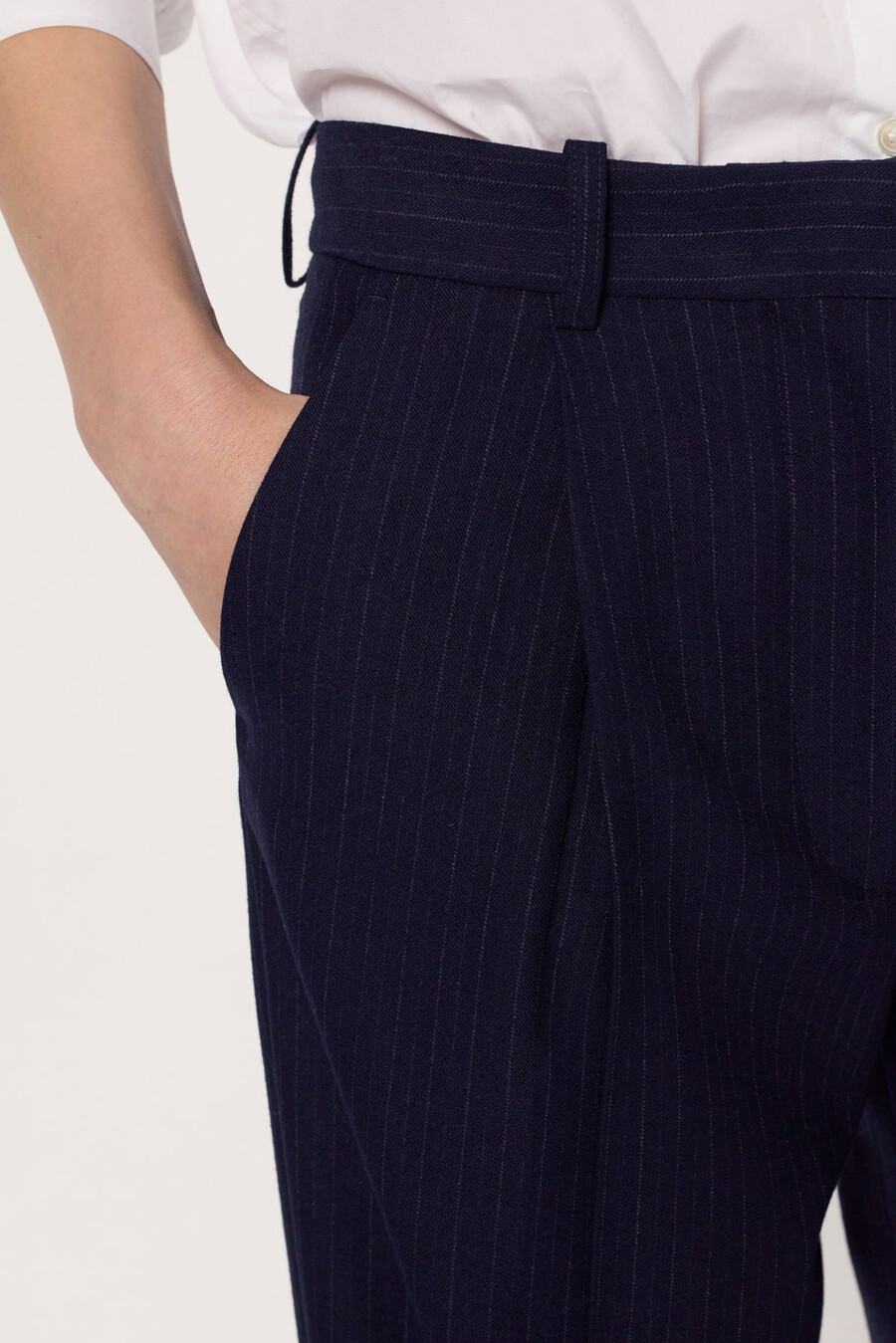 pantalones de traje de raya diplomática - charlene