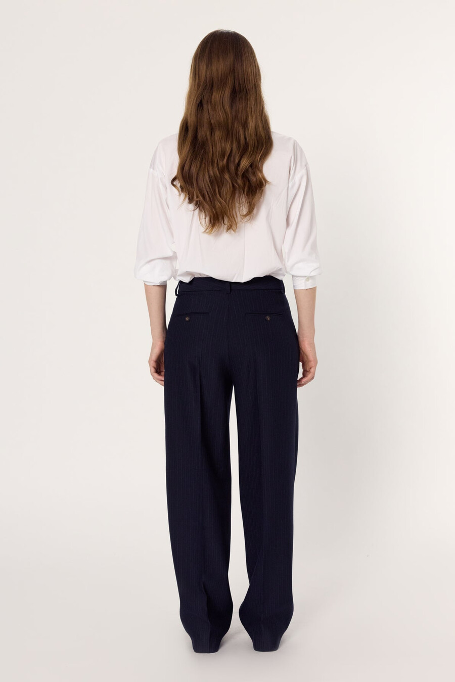 pantalones de traje de raya diplomática - charlene