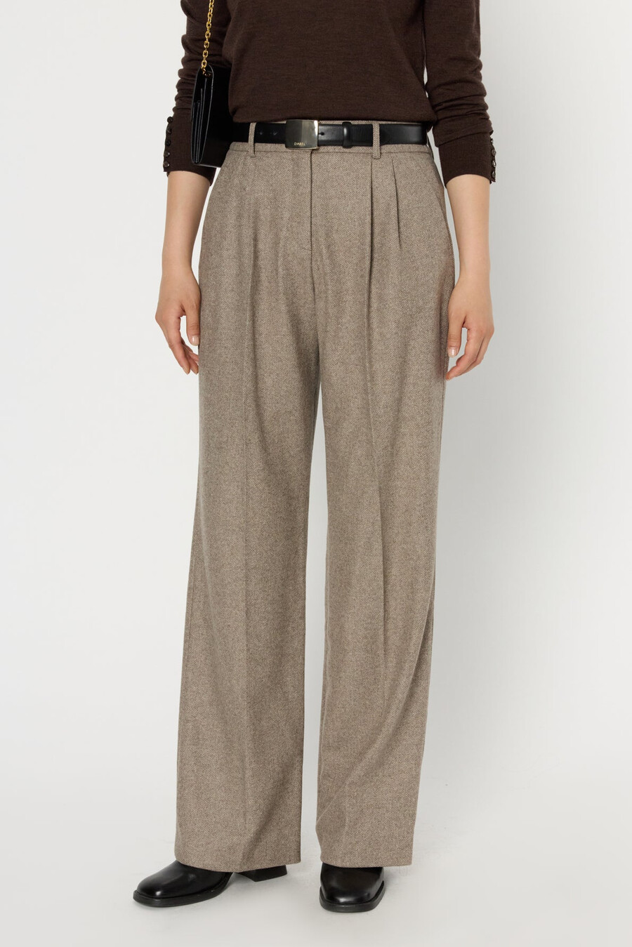 pantalón ancho plisado - clara