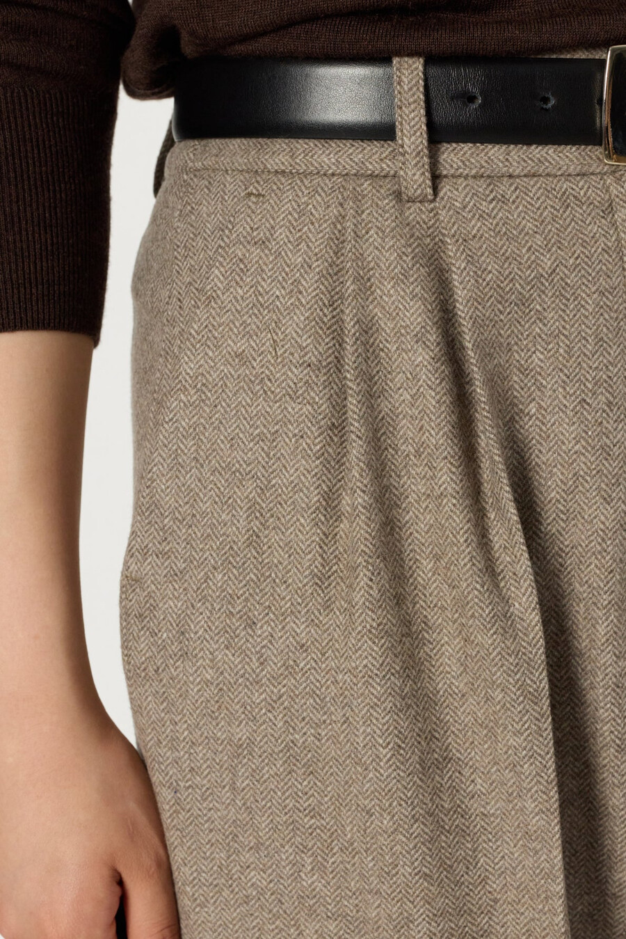 pantalón ancho plisado - clara