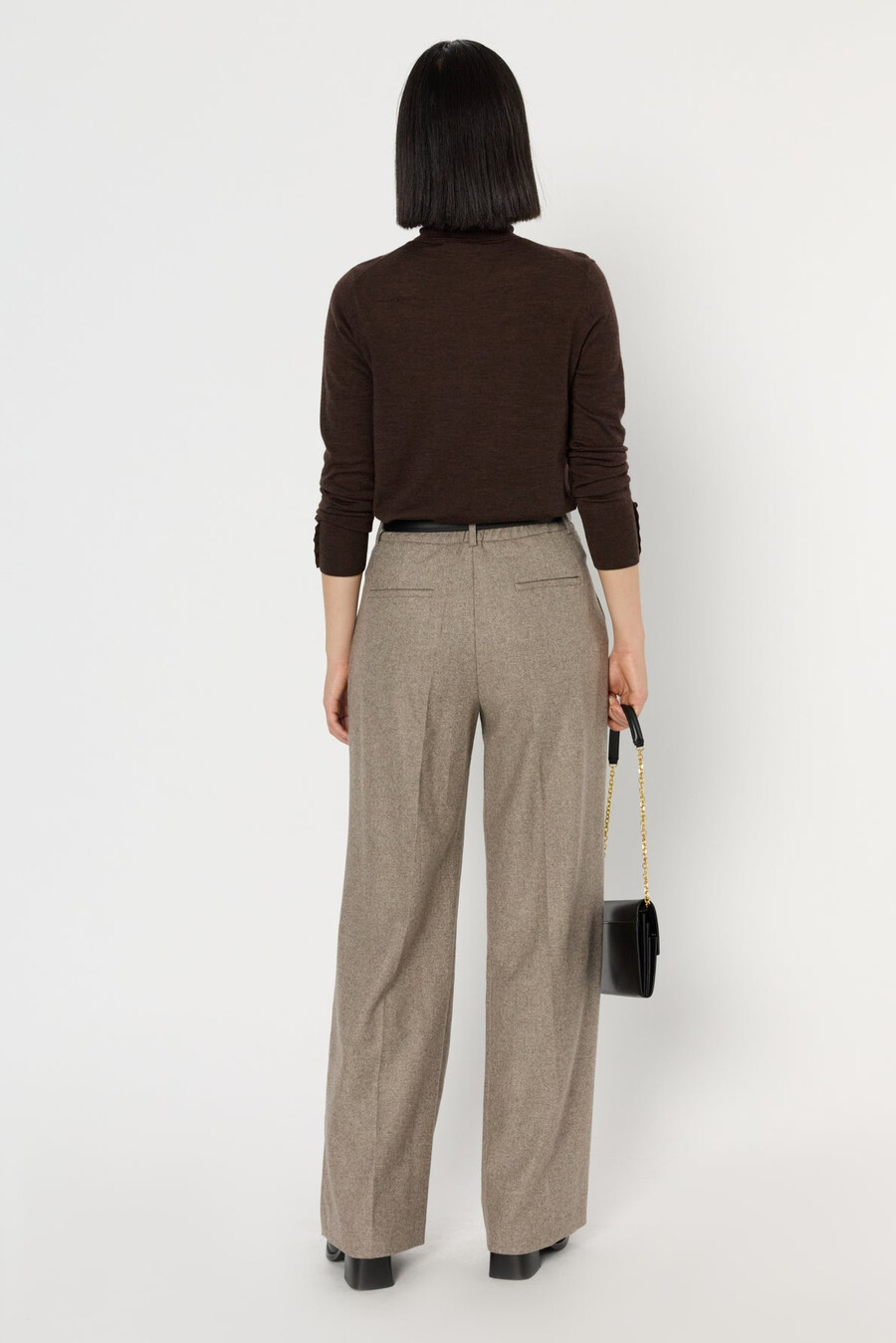 pantalón ancho plisado - clara