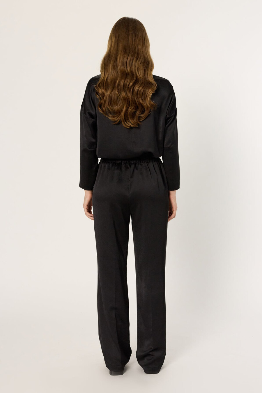 pantalones de satén fluido - candice