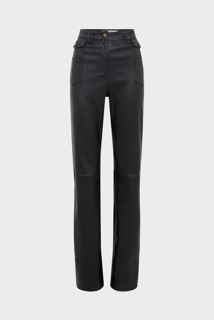 pantalones de cuero acampanados - cynthia