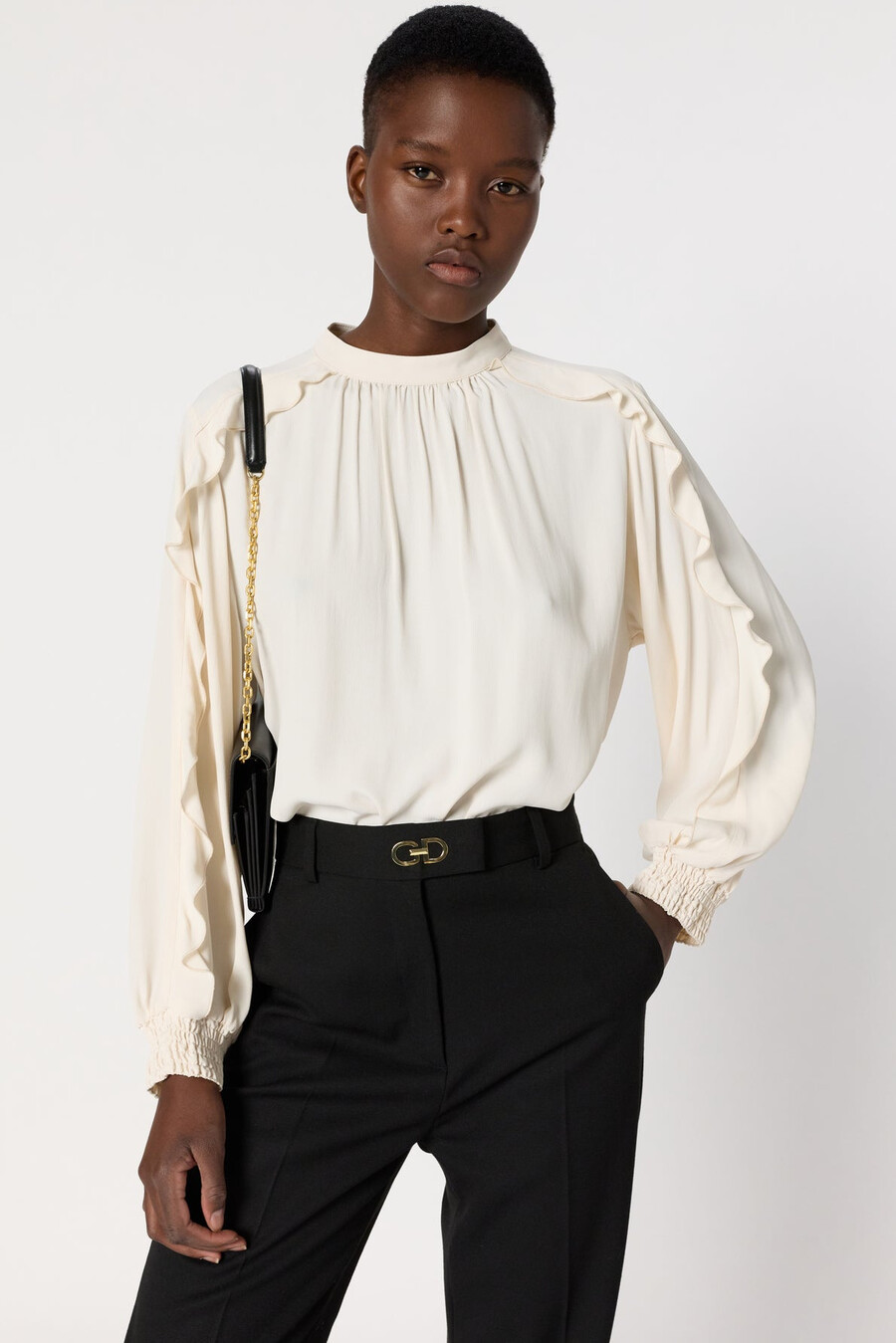 blusa suave con volantes - anais