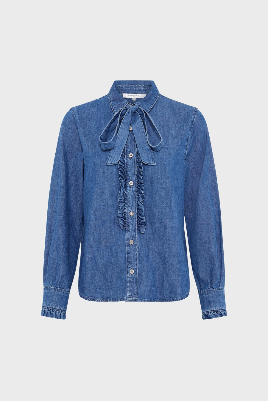 camisa vaquera con jabots - alia