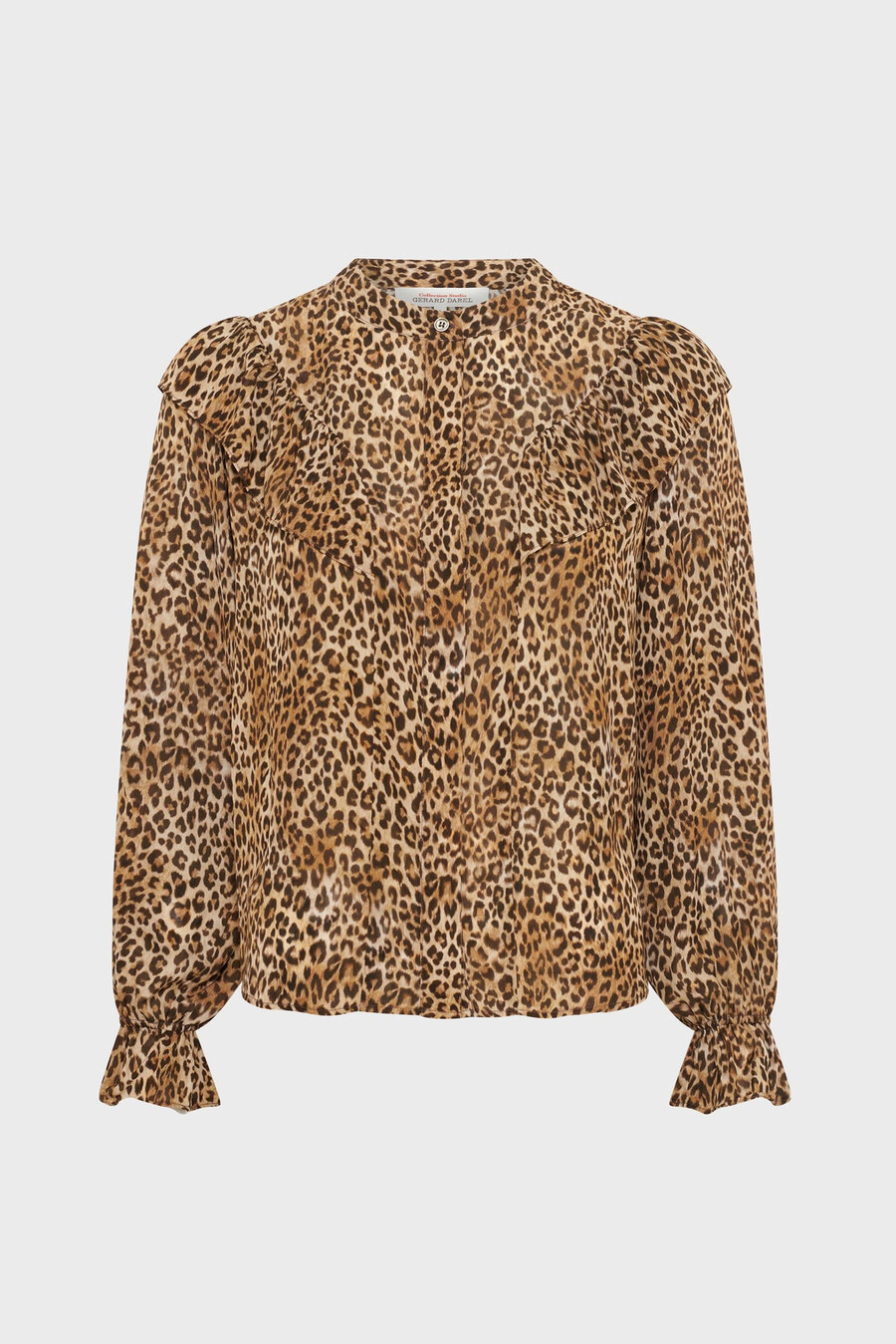 camisa con volantes de leopardo - arletty