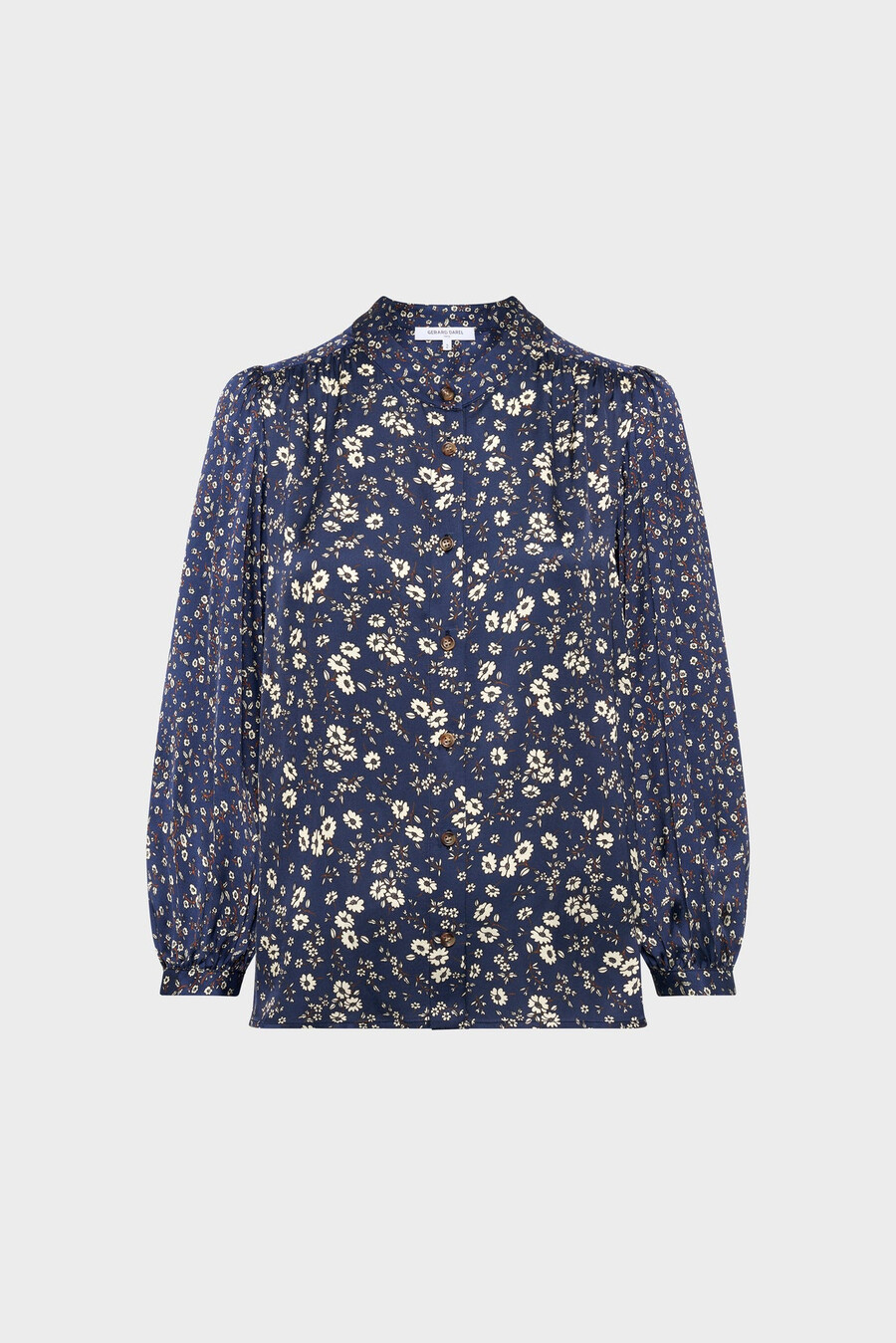 camisa de satén floral - anaelle