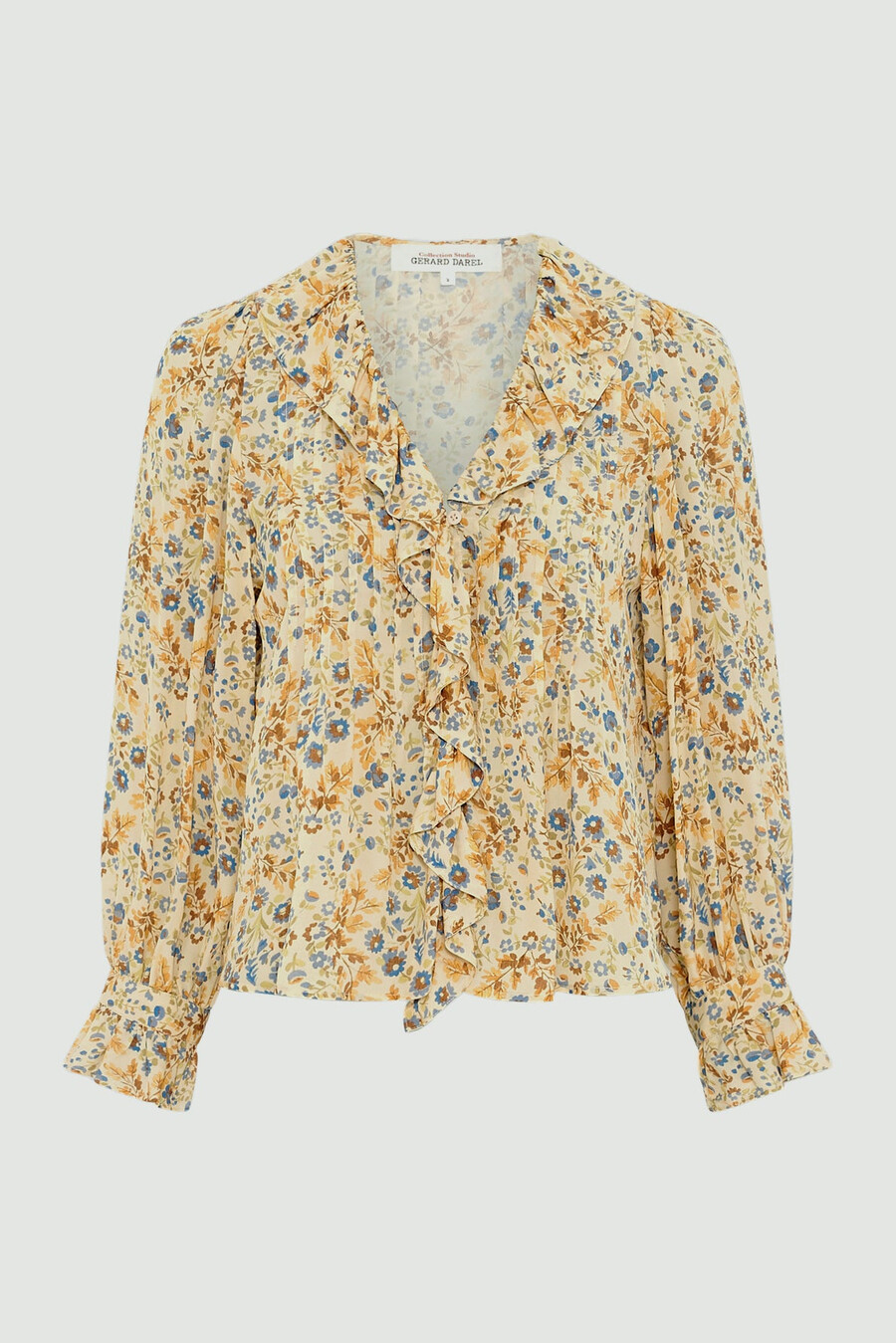 camisa floral con volantes - abby