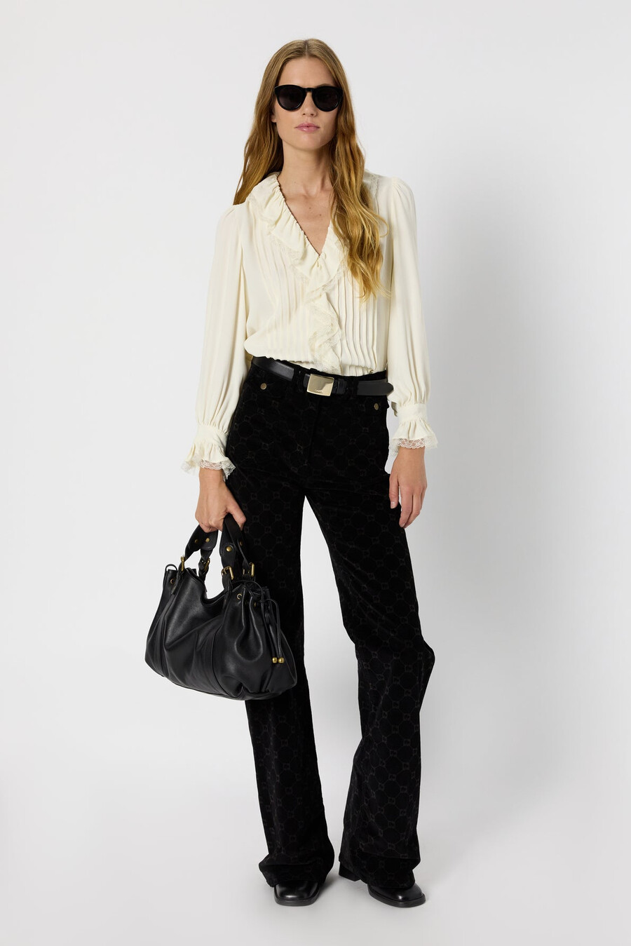 camisa de encaje con volantes - annette
