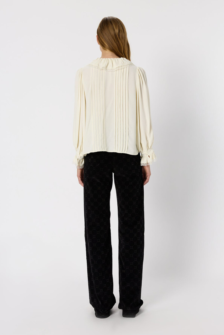 camisa de encaje con volantes - annette