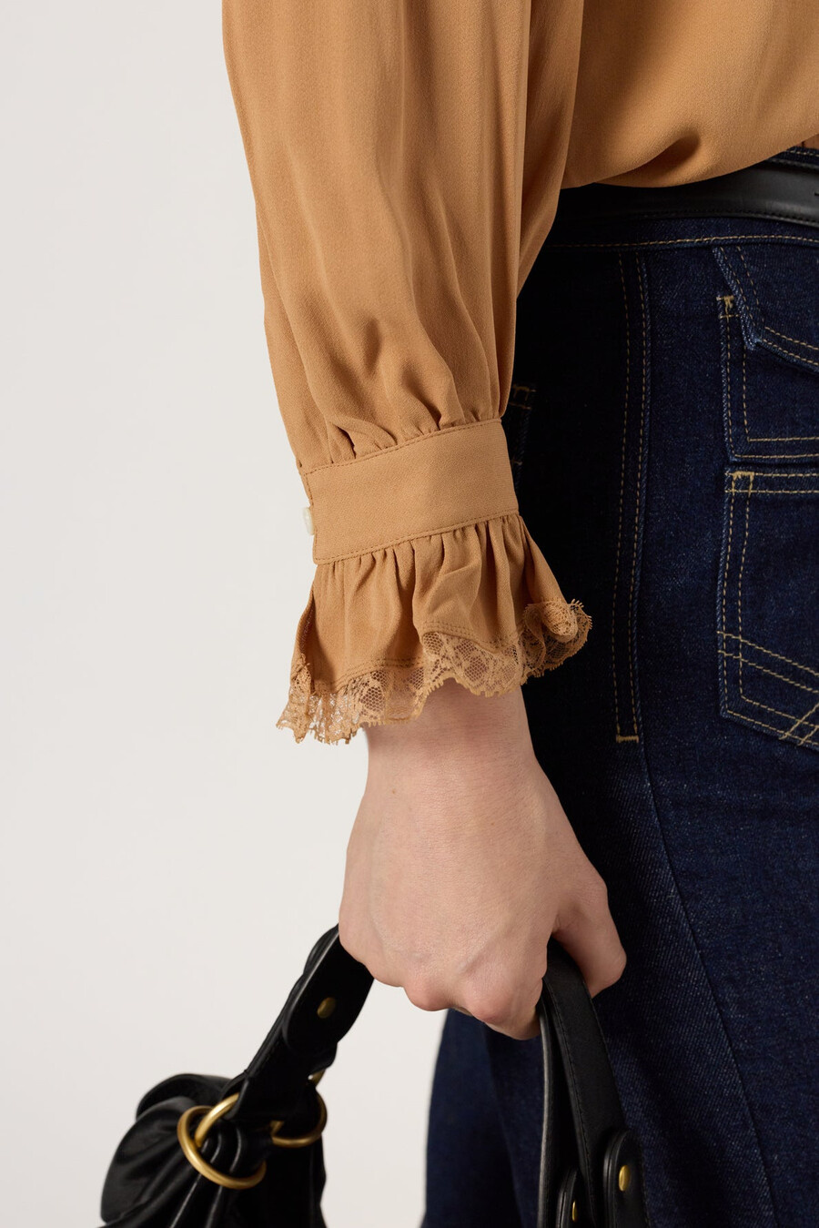 camisa de encaje con volantes - annette