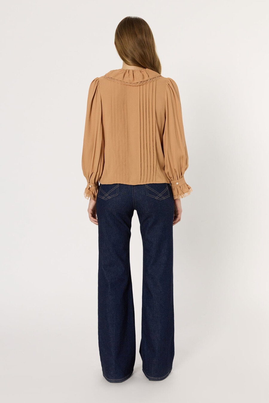 camisa de encaje con volantes - annette