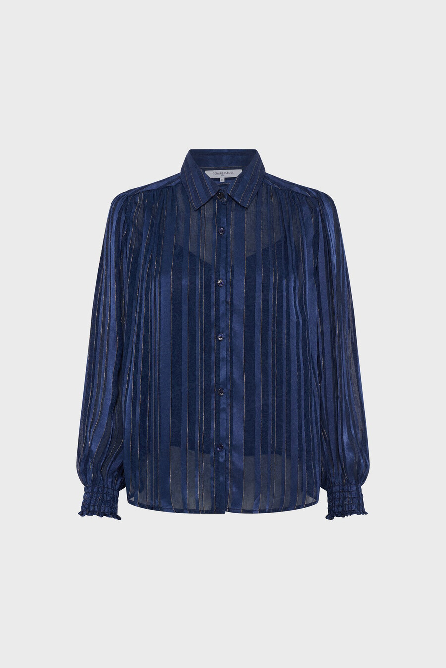 blusa suave de tacto satinado con lurex - annick