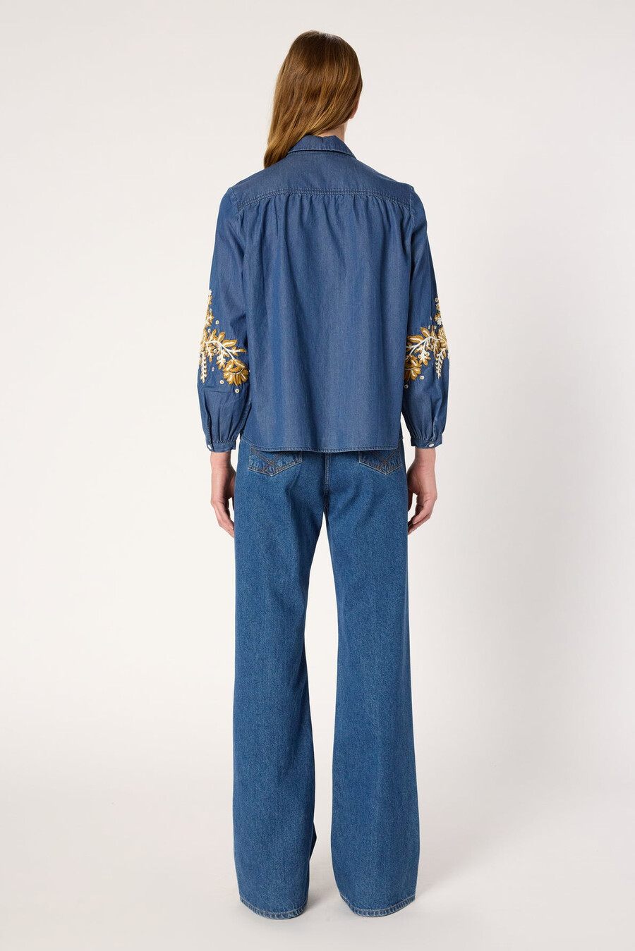 camisa vaquera bordada - amelie
