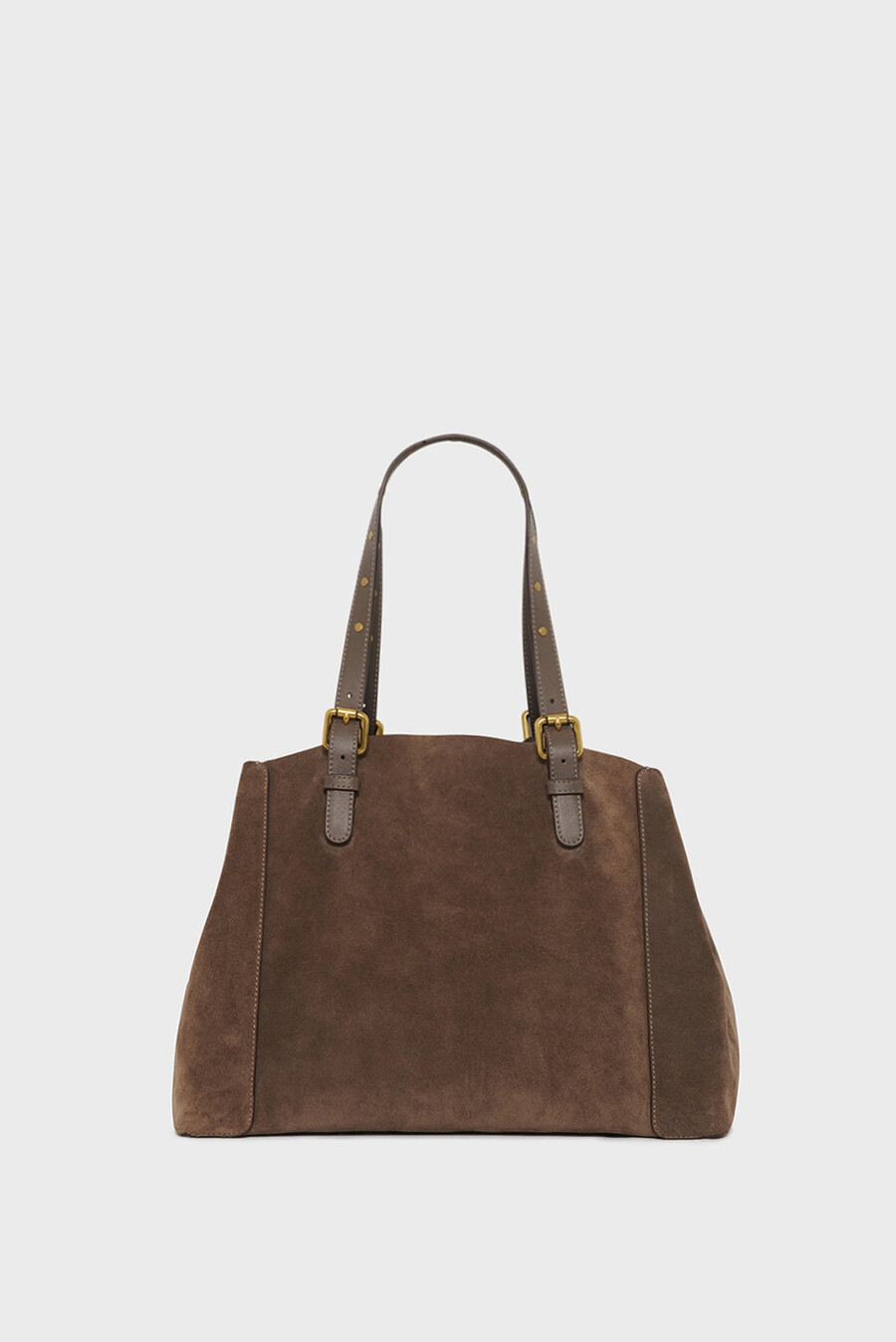bolso shopping en piel serraje interior metalizado - simple bag