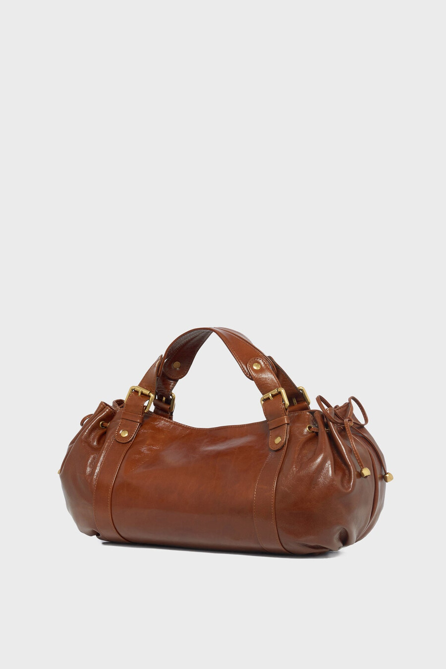 bolso de mano de piel efecto arrugado - 24h