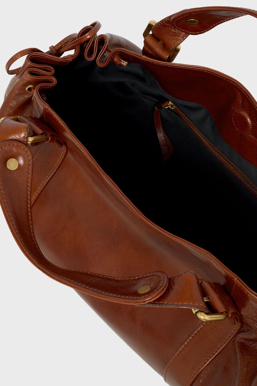 bolso de mano de piel efecto arrugado - 24h