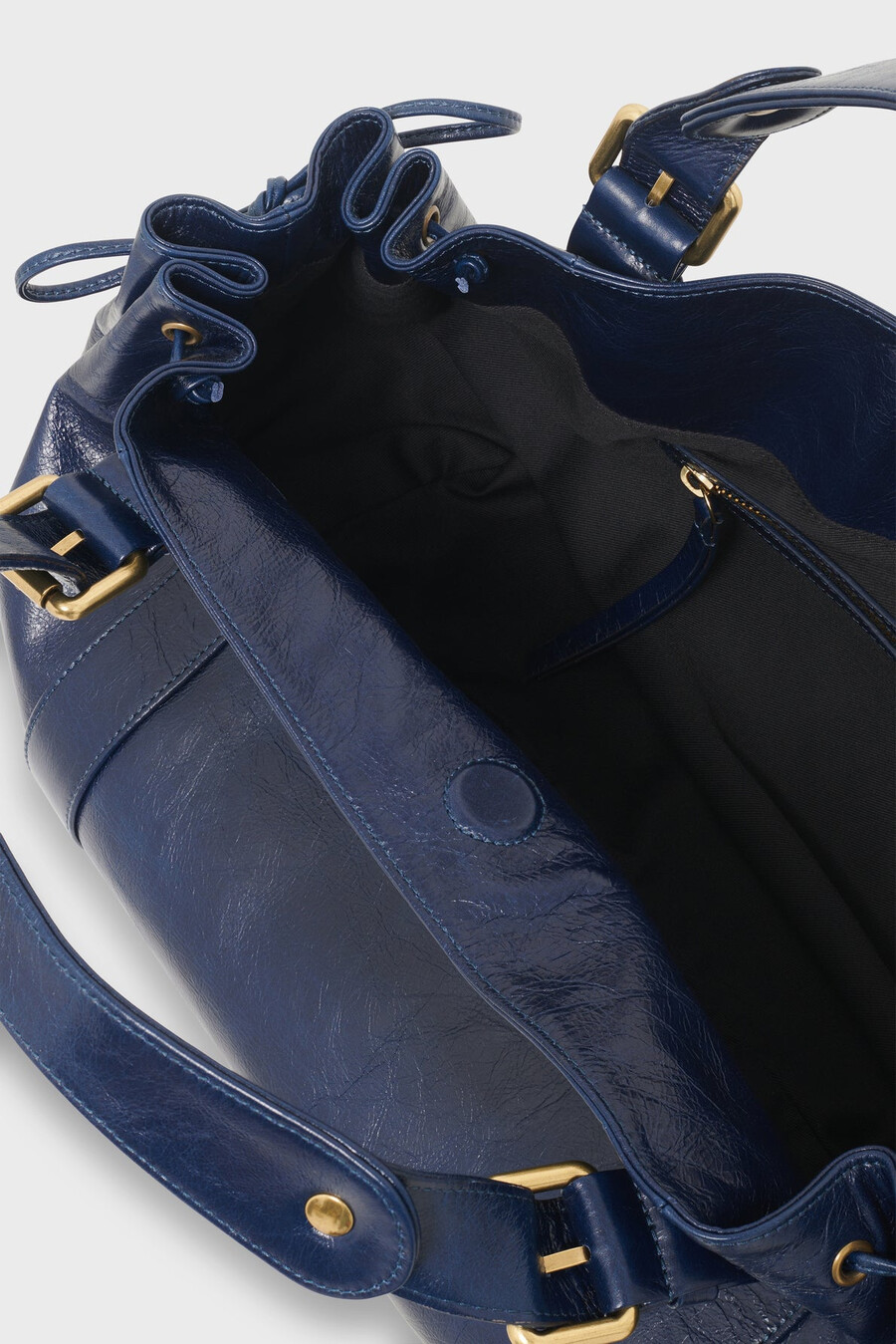bolso de mano de piel efecto arrugado - 24h