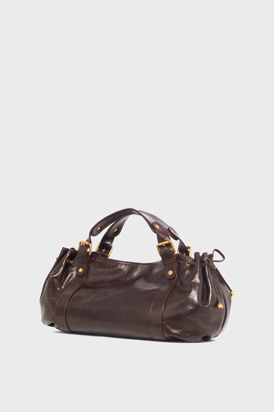 bolso de mano de piel efecto arrugado - 24h