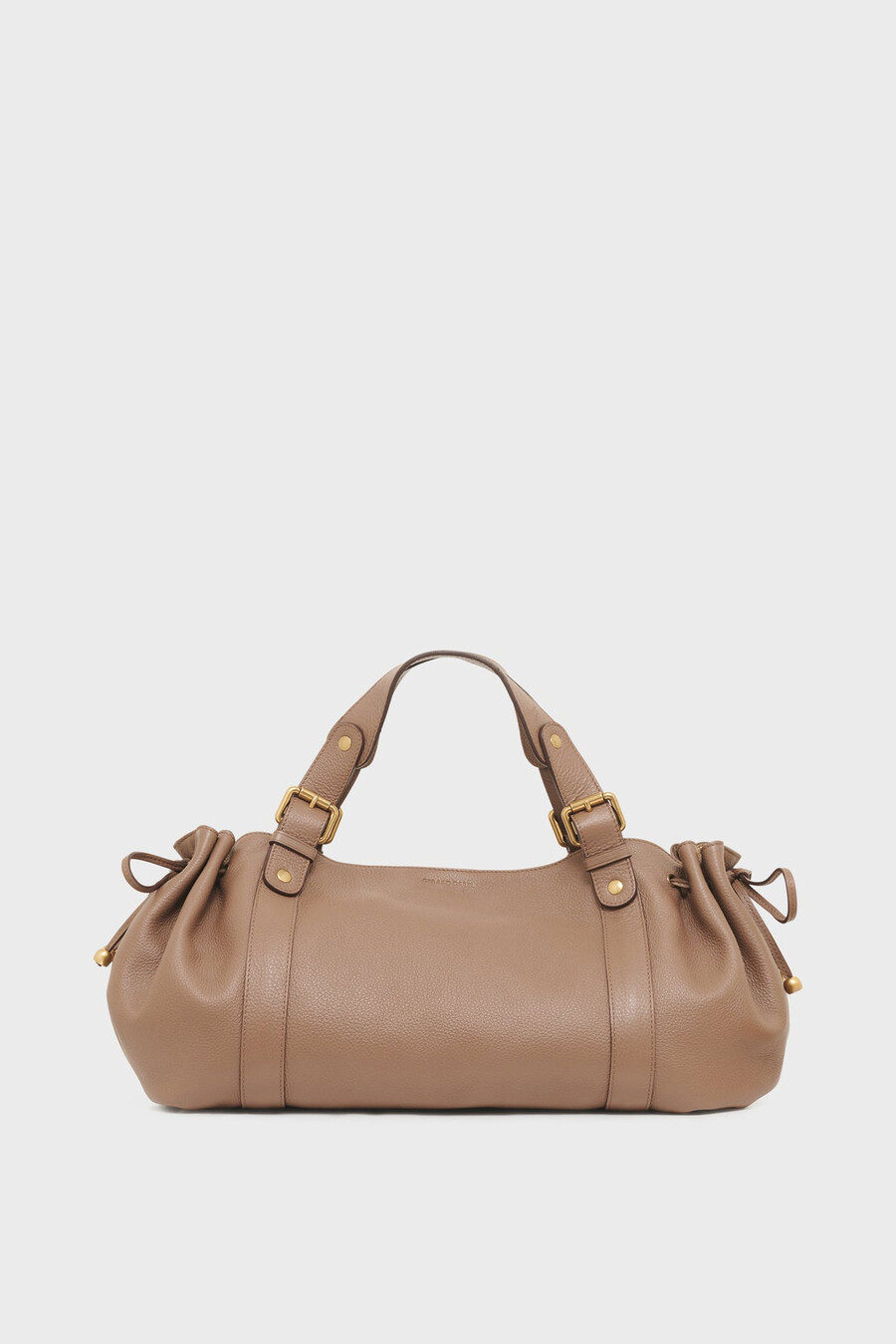 bolso de mano en piel flor con interior metalizado - 24h