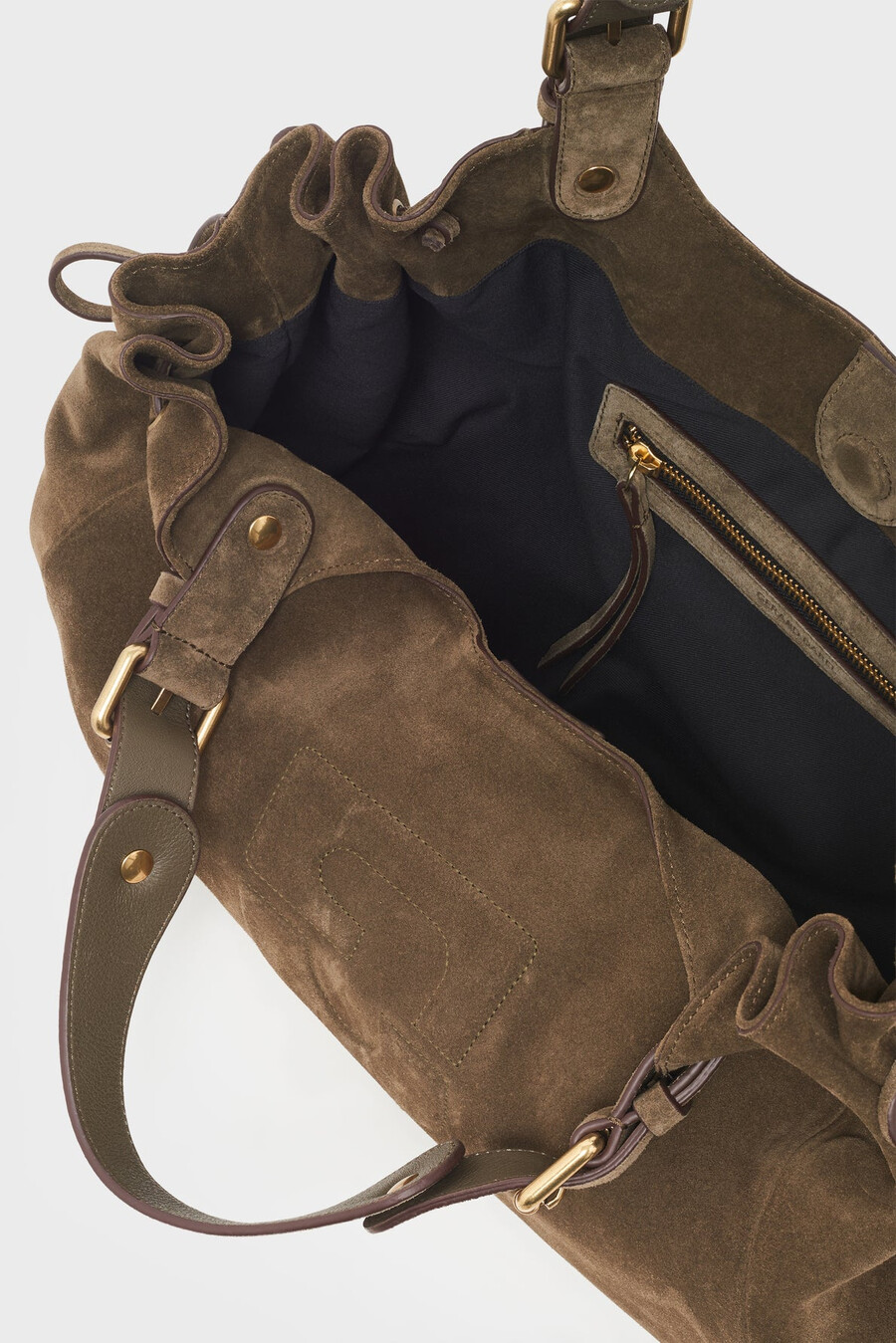 bolso de mano en piel de ante - chiara gd