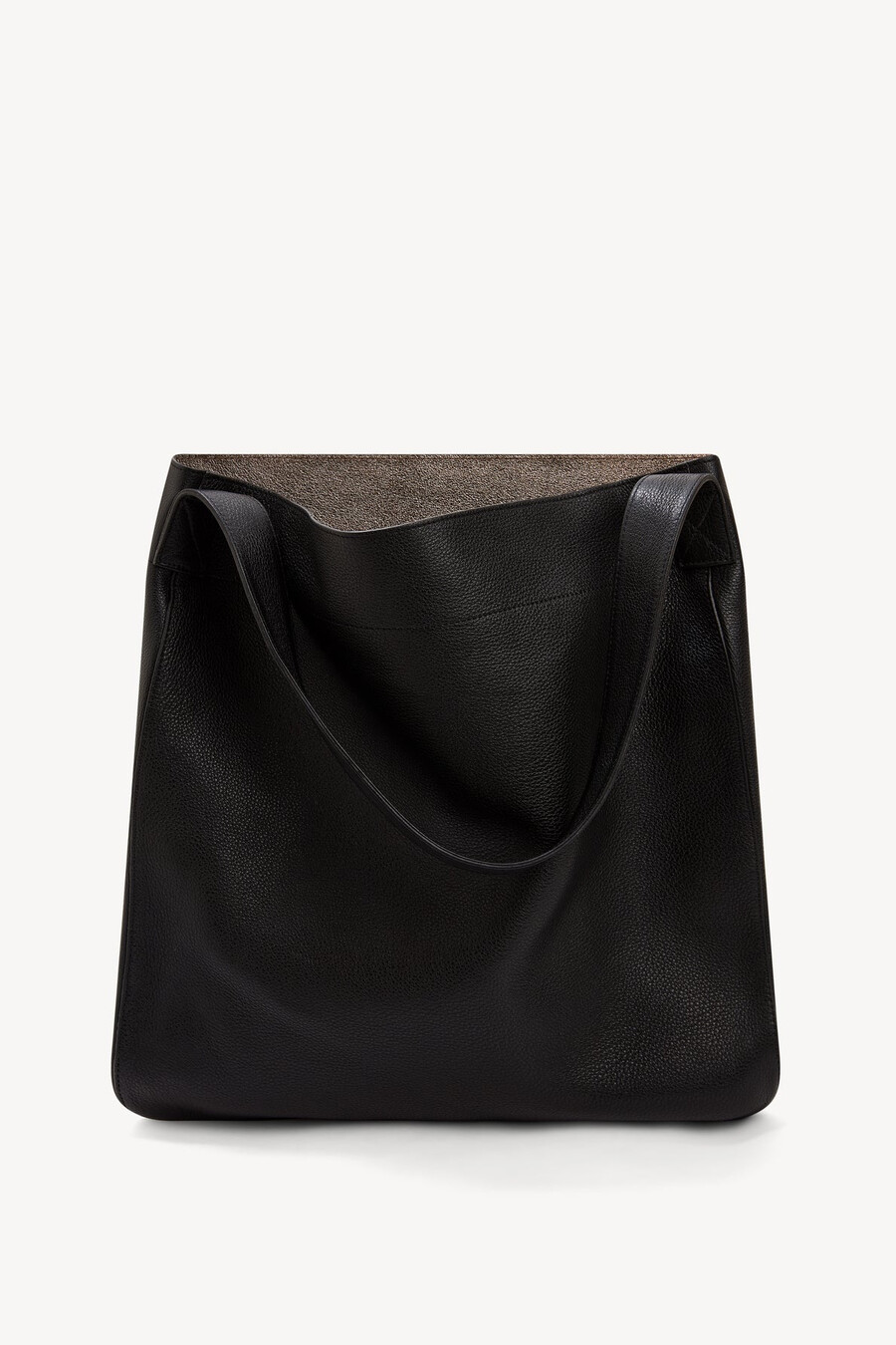 bolso hobo de piel granulada con forro metálico - lady