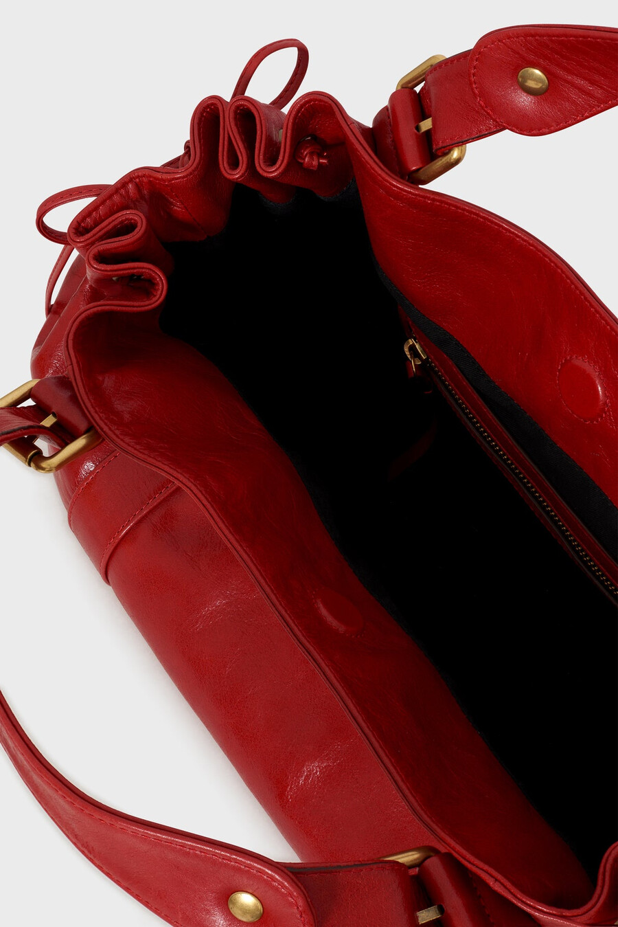 bolso de mano de piel efecto arrugado - 24h