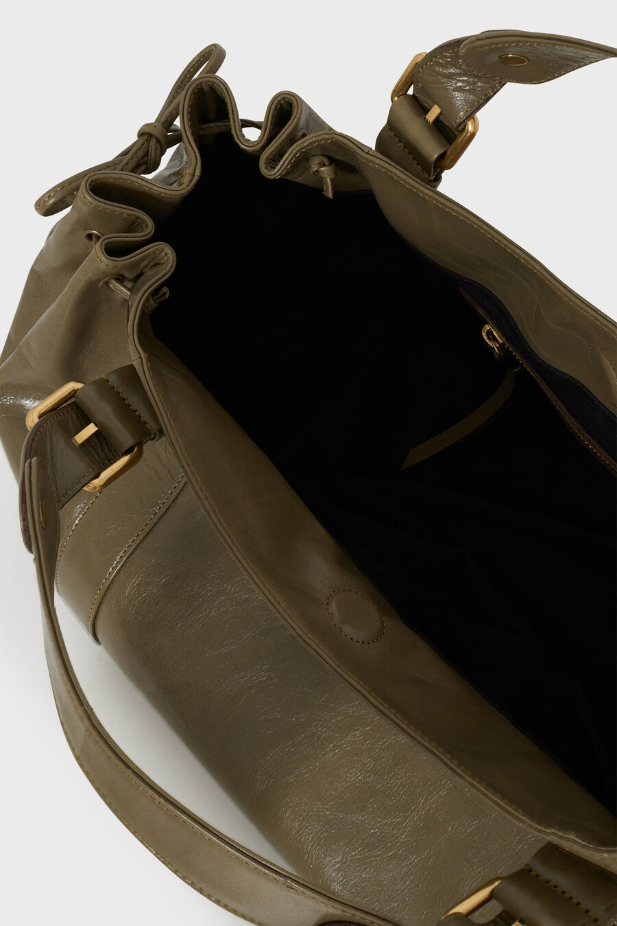 bolso de mano de piel efecto arrugado - 24h