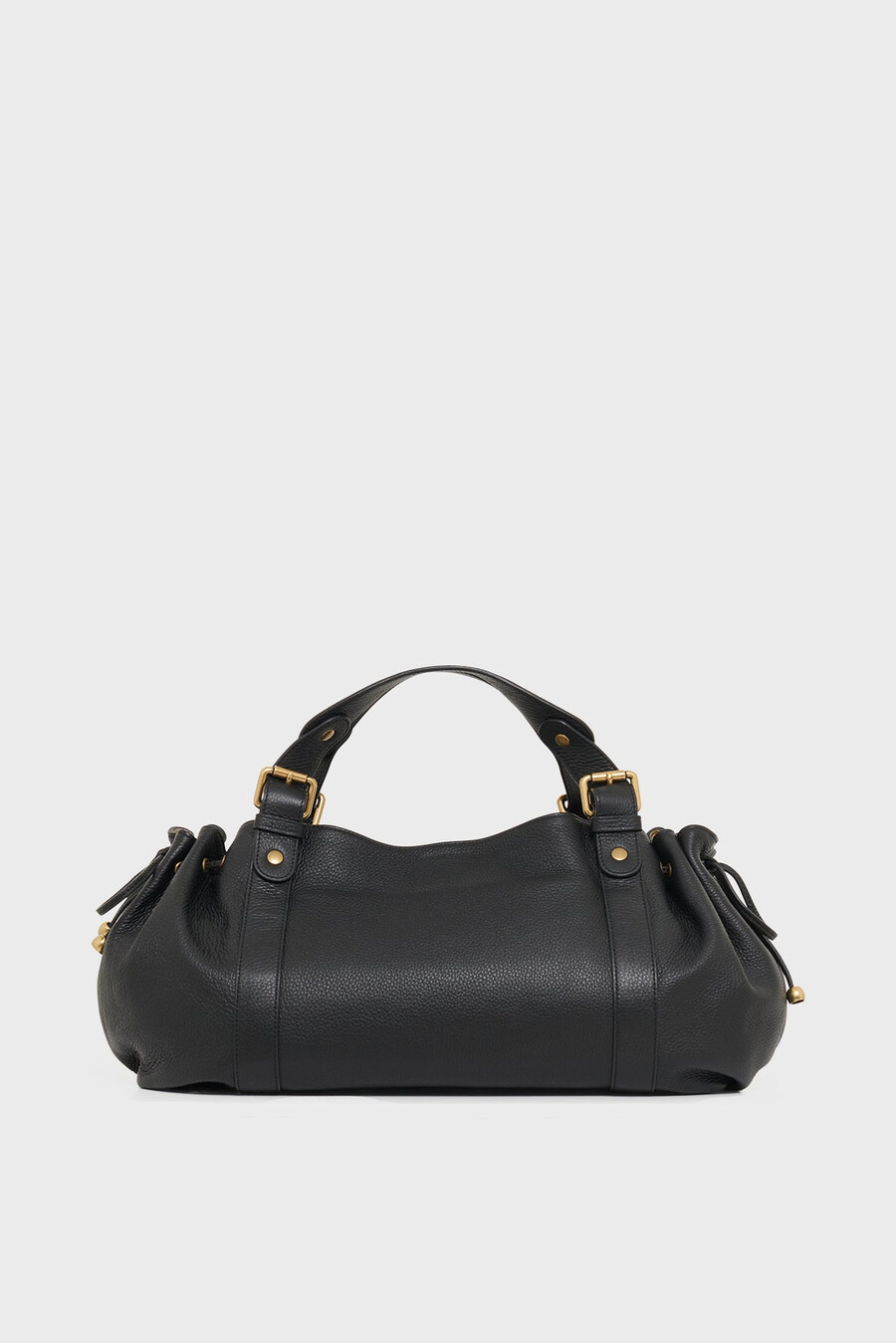 bolso de mano en piel granulada con interior metalizado - 24h