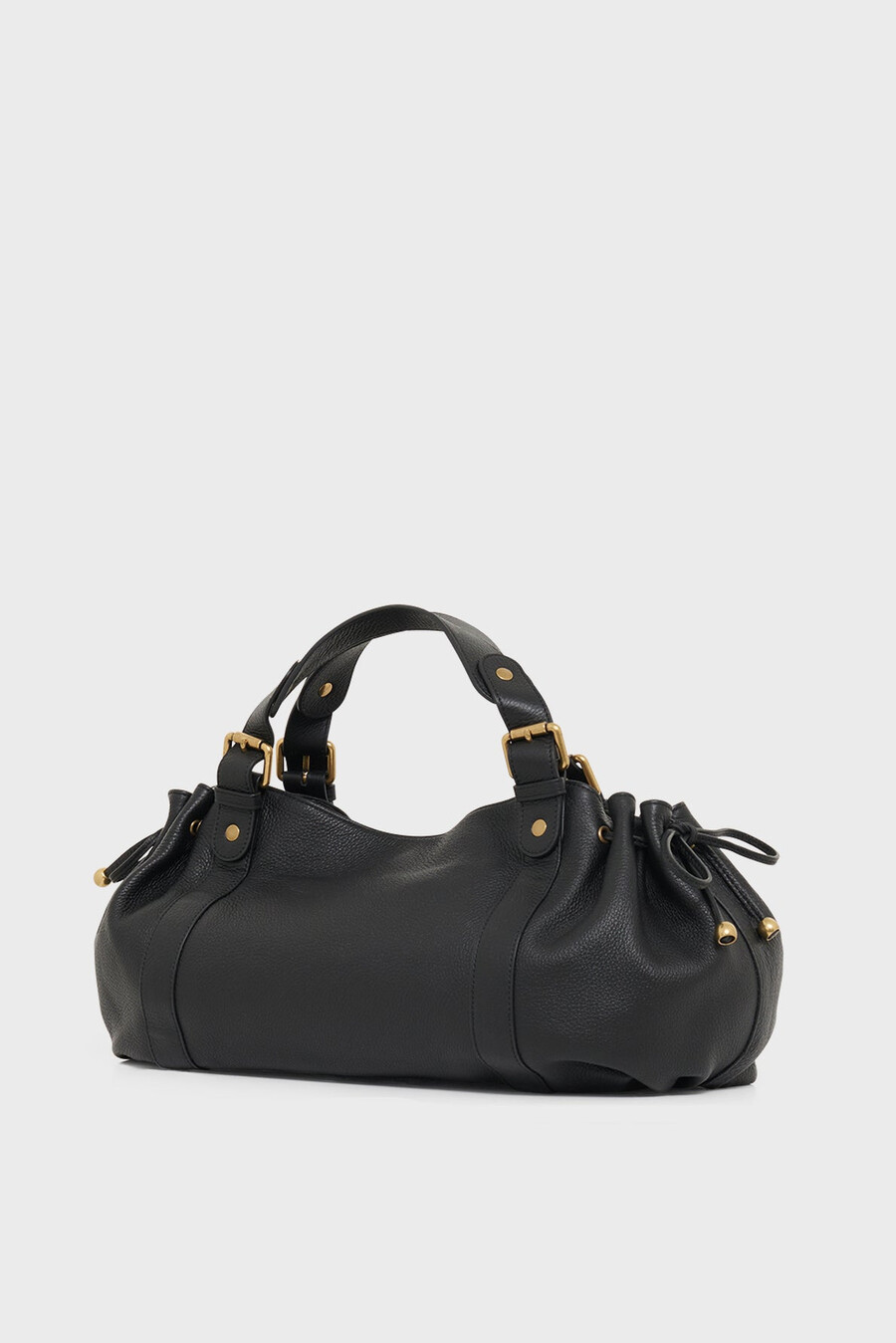 bolso de mano en piel granulada con interior metalizado - 24h