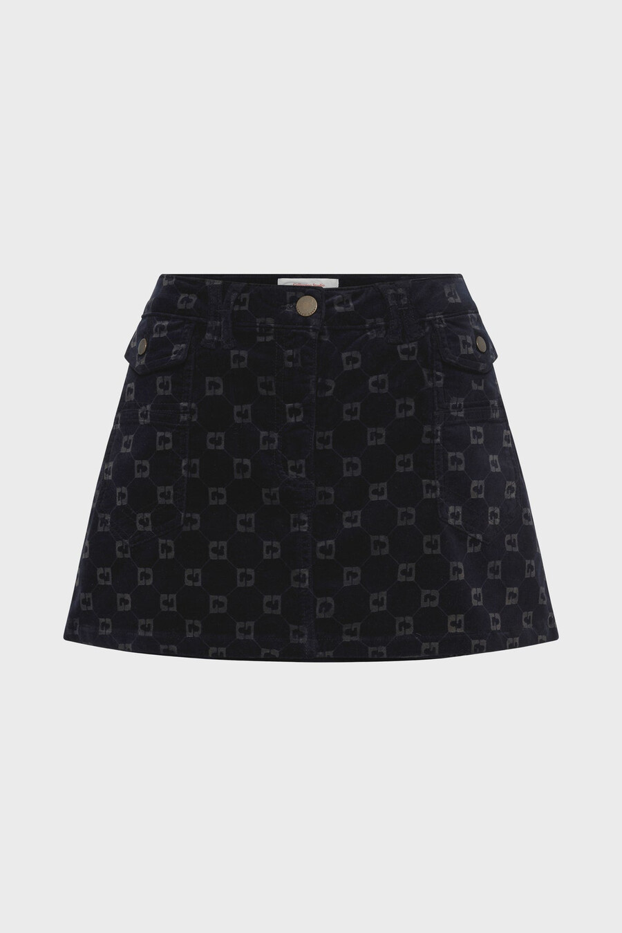minifalda de terciopelo con monograma - imma