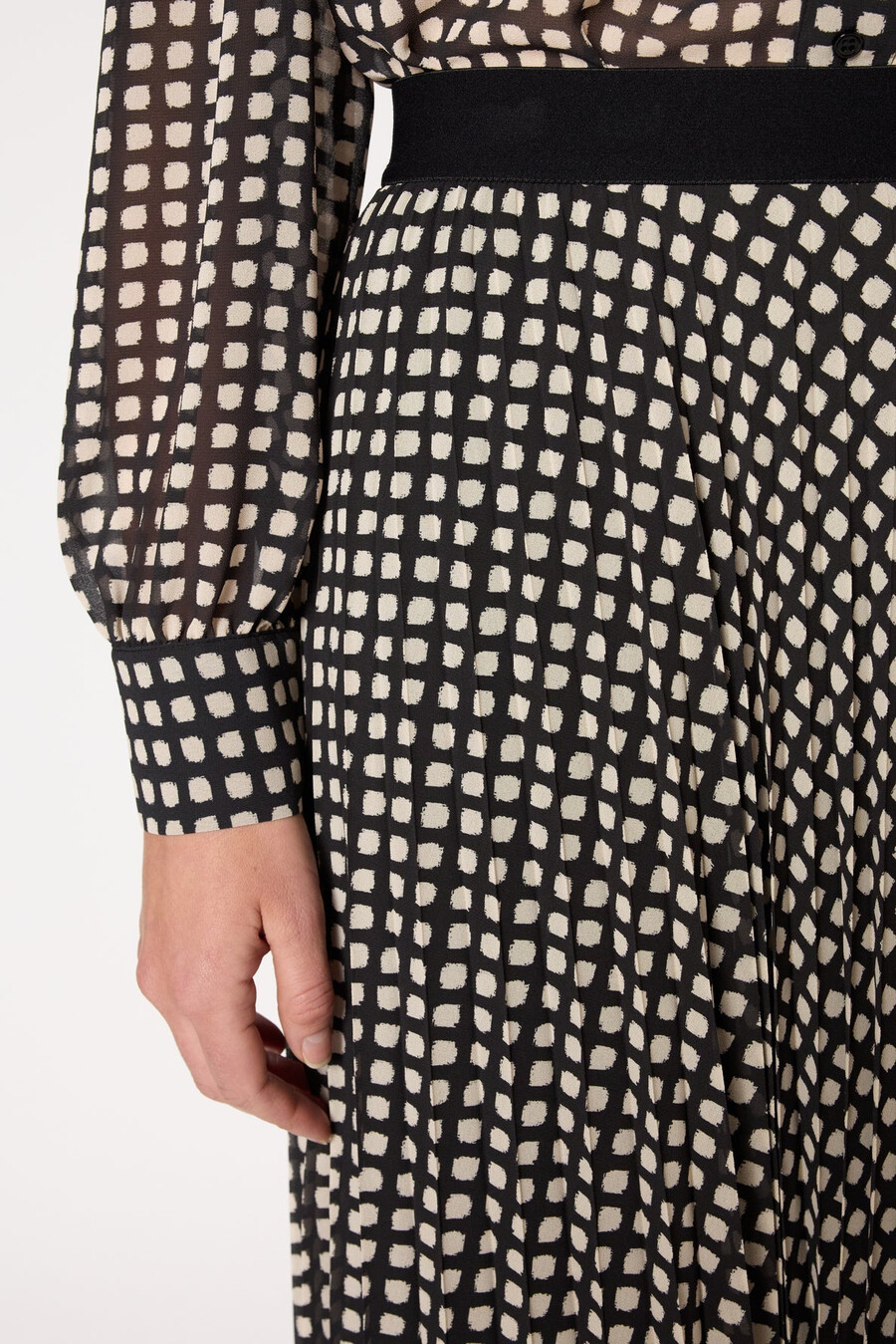 falda midi con estampado gráfico de lunares - beth